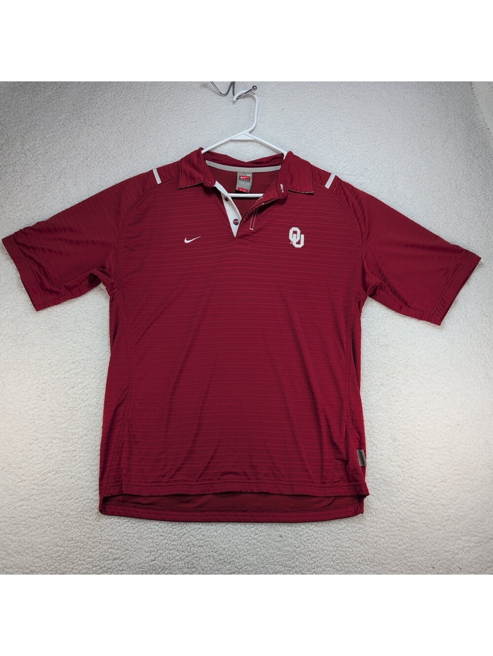 Vintage Nike Team Oklahoma Sooners Dri-FIT Polo Shirt Men’s M Red OU